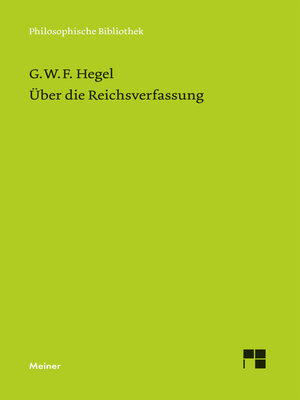 cover image of Über die Reichsverfassung